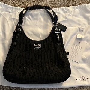 Coach Black Textured Shoulder Bag